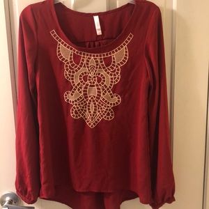 Xhilaration long sleeve blouse